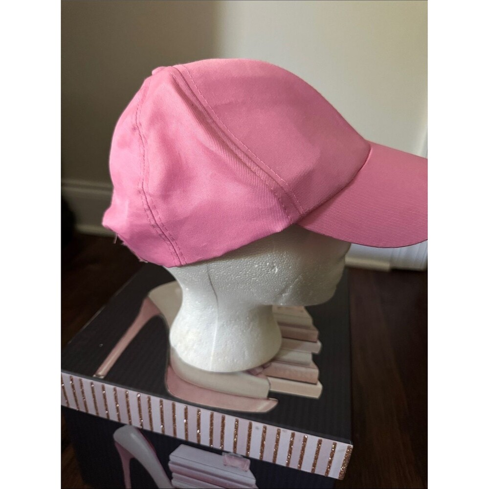 Classic Pink Womens Cotton Baseball Cap - Picture 2 of 4